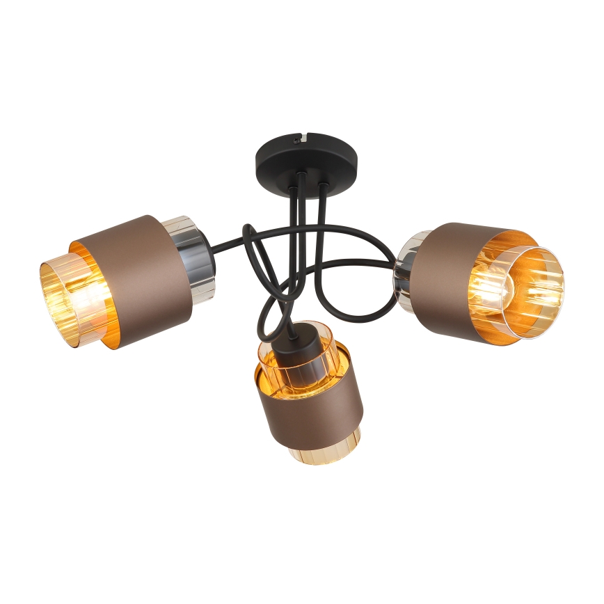 Globo - Stropna svjetiljka 3xE27/40W/230V crna/brončana