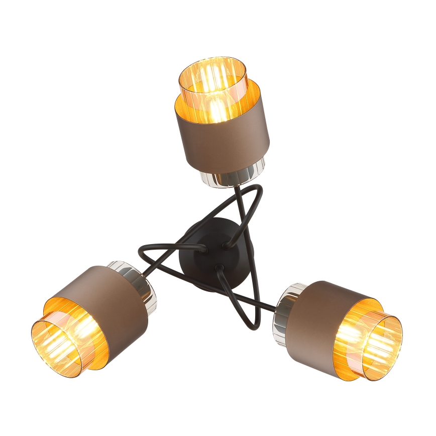 Globo - Stropna svjetiljka 3xE27/40W/230V crna/brončana