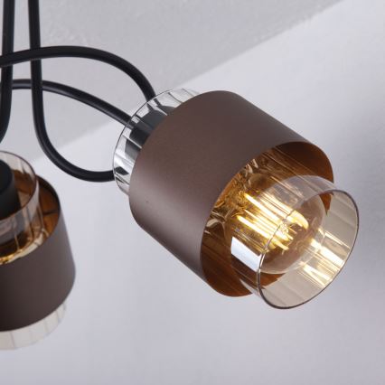 Globo - Stropna svjetiljka 3xE27/40W/230V crna/brončana