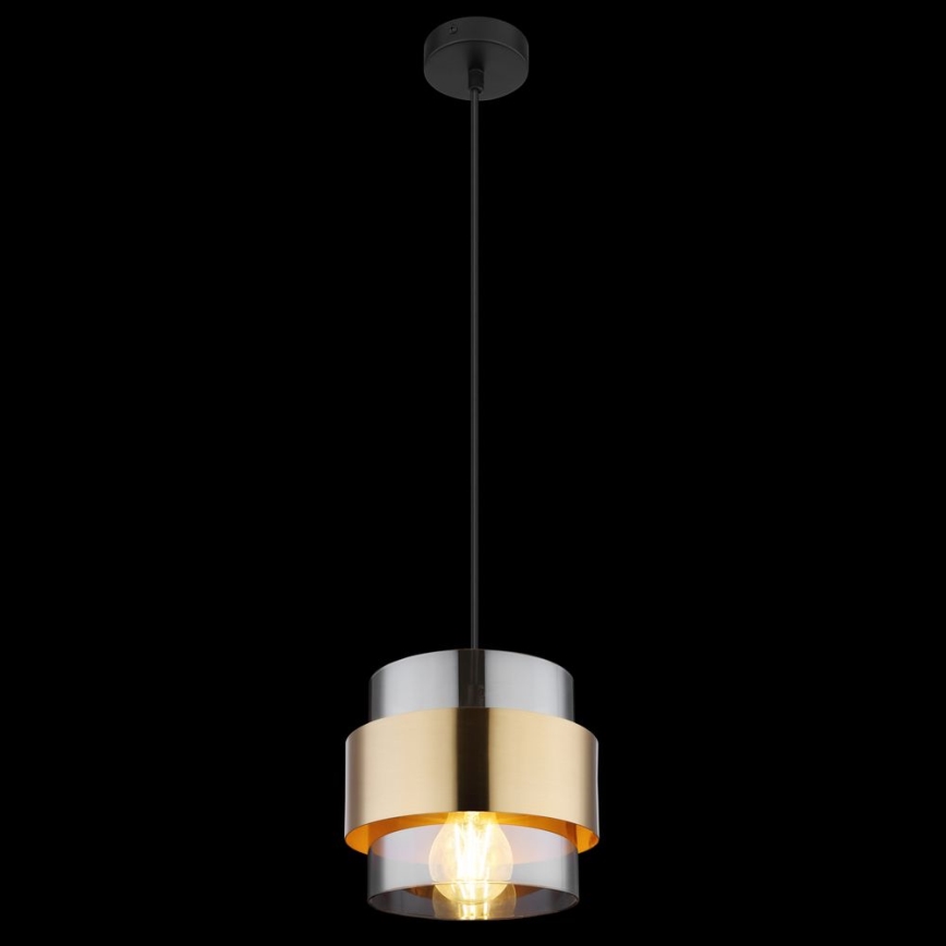 Globo - Luster na sajli 1xE27/60W/230V crna/mesing