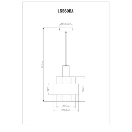 Globo - Luster na sajli 1xE27/60W/230V pr. 18,5 cm