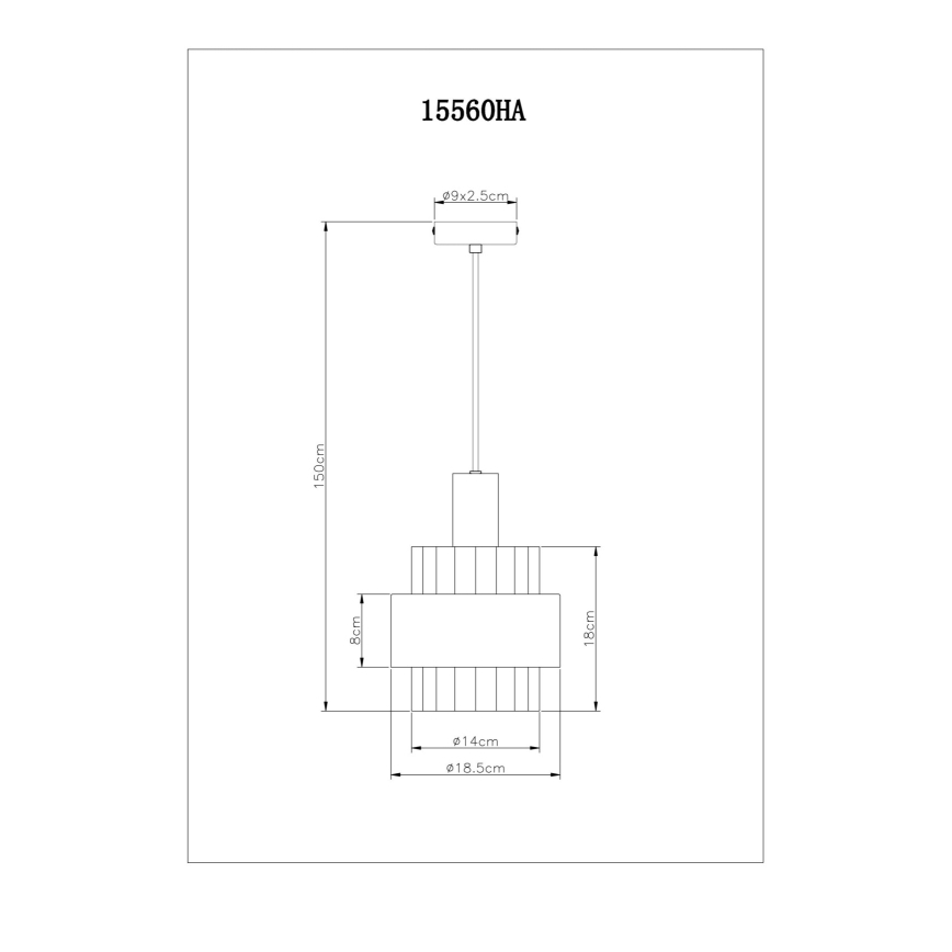 Globo - Luster na sajli 1xE27/60W/230V pr. 18,5 cm