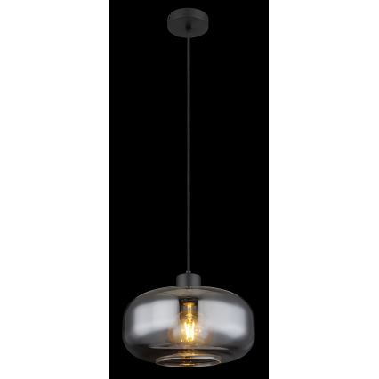Globo - Luster na sajli 1xE27/40W/230V pr. 28 cm siva