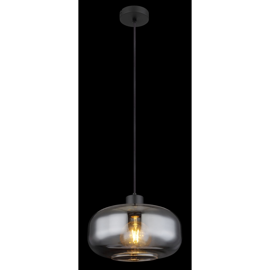 Globo - Luster na sajli 1xE27/40W/230V pr. 28 cm siva