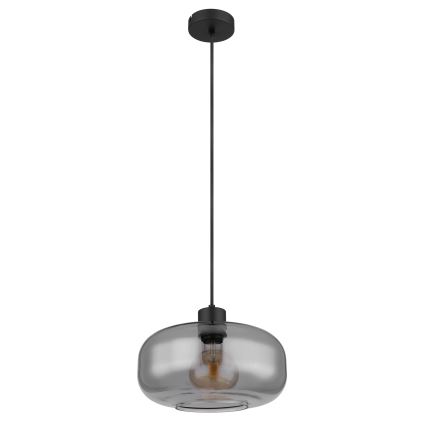 Globo - Luster na sajli 1xE27/40W/230V pr. 28 cm siva