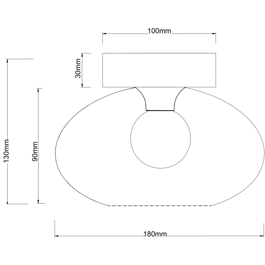 Globo - Stropna svjetiljka 1xE27ILLU/40W/230V crna