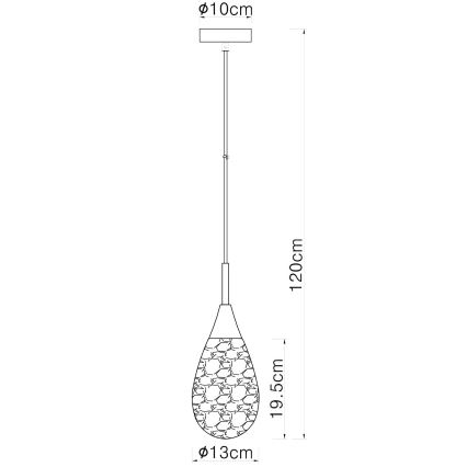 Globo - Luster na sajli 1xE14/9W/230V