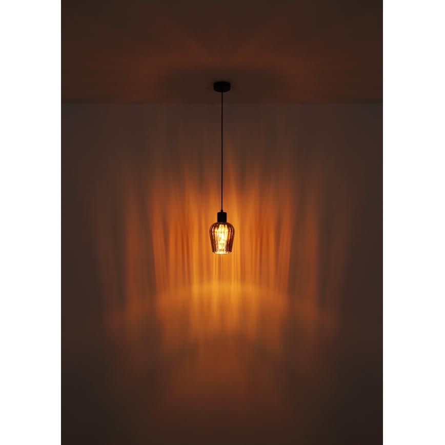 Globo - Luster na sajli 1xE27/40W/230V pr. 13,5 cm crna
