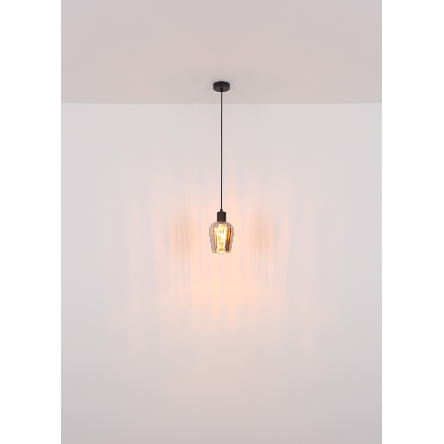 Globo - Luster na sajli 1xE27/40W/230V pr. 13,5 cm crna