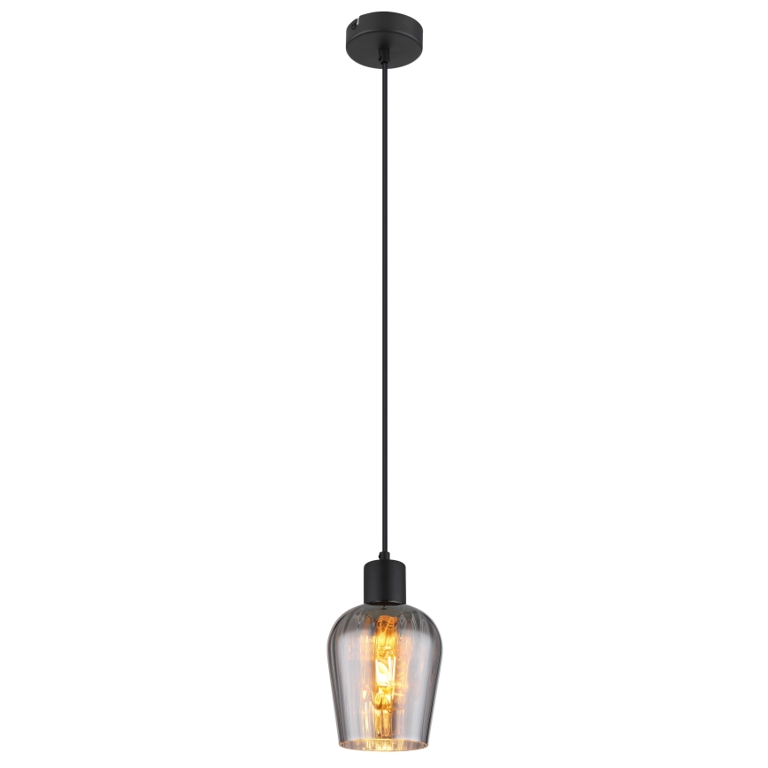 Globo - Luster na sajli 1xE27/40W/230V pr. 13,5 cm crna