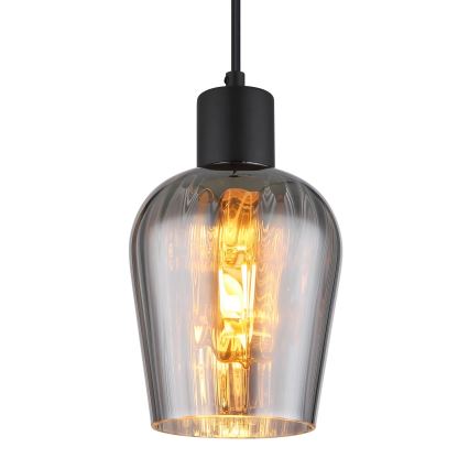 Globo - Luster na sajli 1xE27/40W/230V pr. 13,5 cm crna