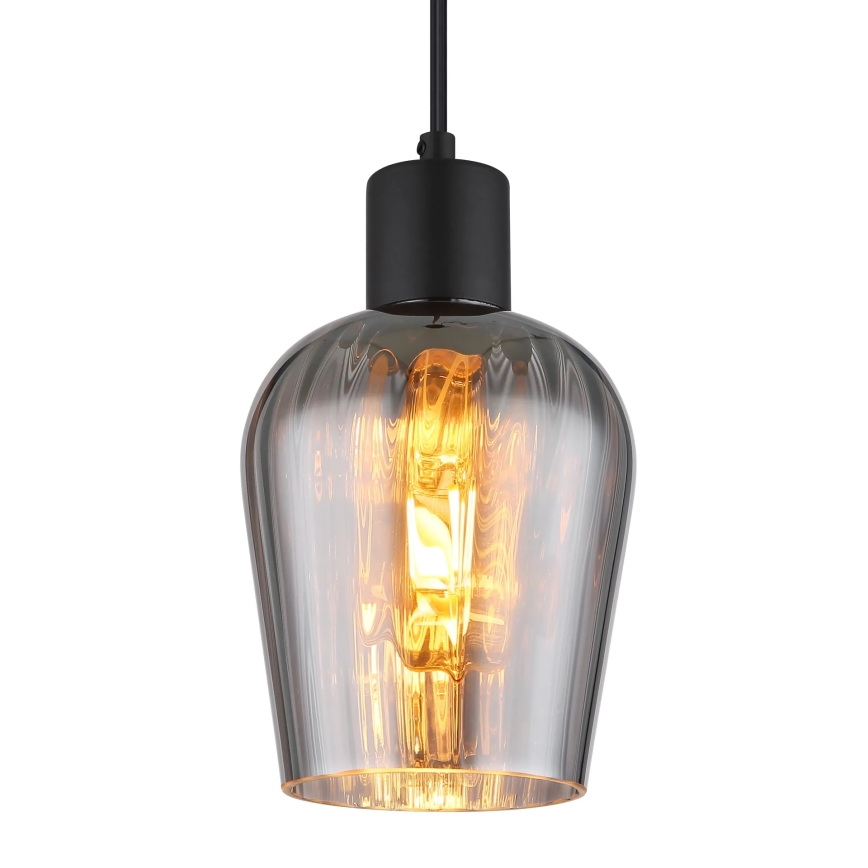 Globo - Luster na sajli 1xE27/40W/230V pr. 13,5 cm crna
