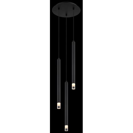 Globo - Luster na sajli 3xG9/4W/230V pr. 24 cm crna