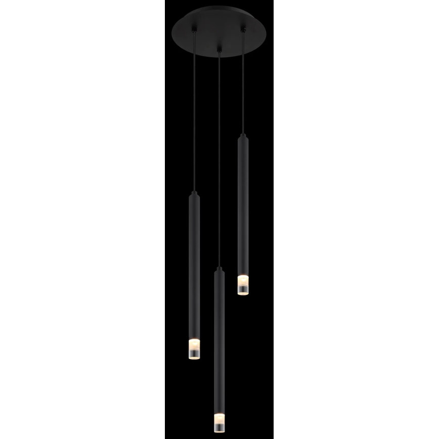 Globo - Luster na sajli 3xG9/4W/230V pr. 24 cm crna