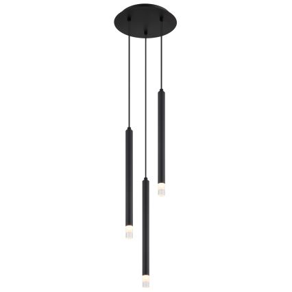 Globo - Luster na sajli 3xG9/4W/230V pr. 24 cm crna