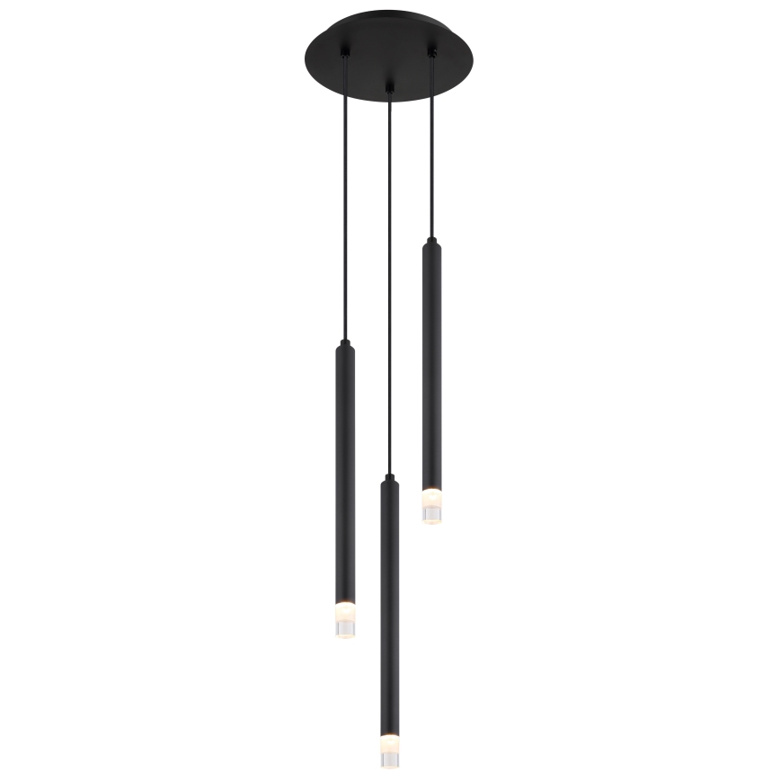 Globo - Luster na sajli 3xG9/4W/230V pr. 24 cm crna