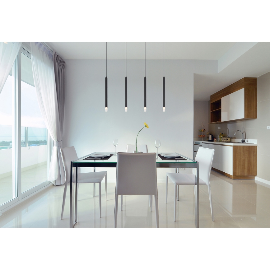 Globo - Luster na sajli 4xG9/4W/230V crna