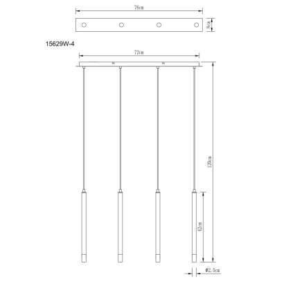Globo - Luster na sajli 4xG9/4W/230V