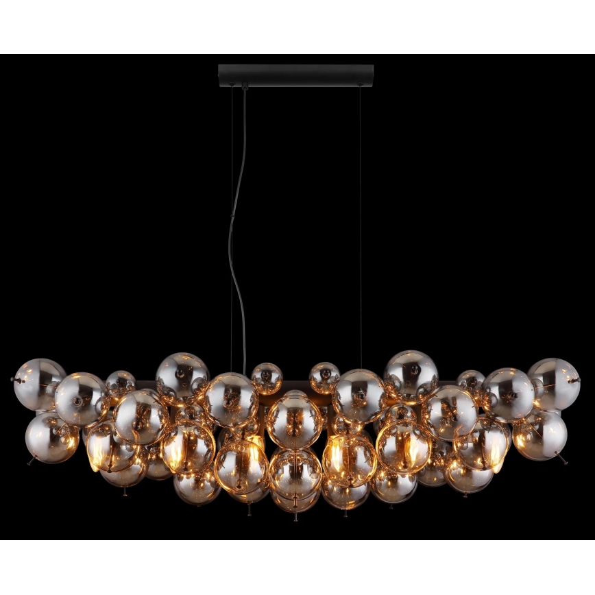 Globo - Luster na sajli 6xE14/25W/230V crna