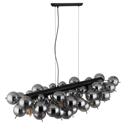 Globo - Luster na sajli 6xE14/25W/230V crna