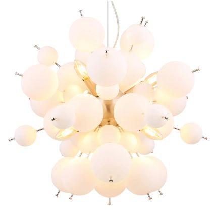 Globo - Luster na sajli 6xE14/25W/230V pr. 55 cm bijela