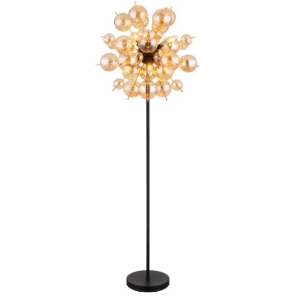 Globo - Podna lampa 6xE14/25W/230V smeđa/dimna