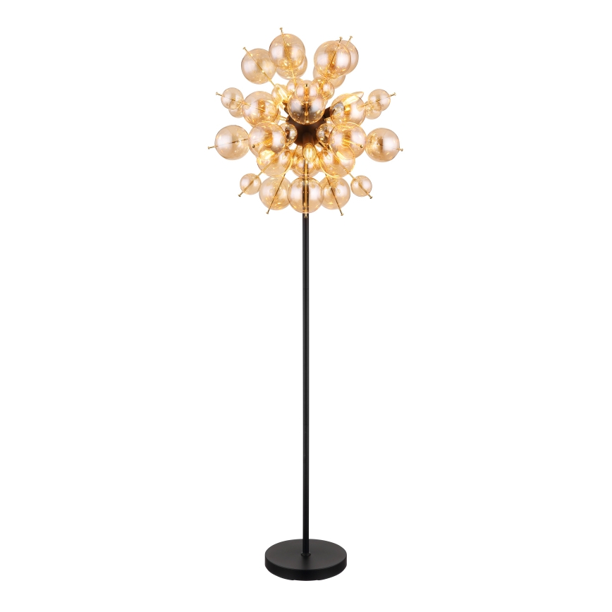 Globo - Podna lampa 6xE14/25W/230V smeđa/dimna