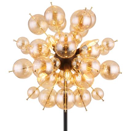 Globo - Podna lampa 6xE14/25W/230V smeđa/dimna