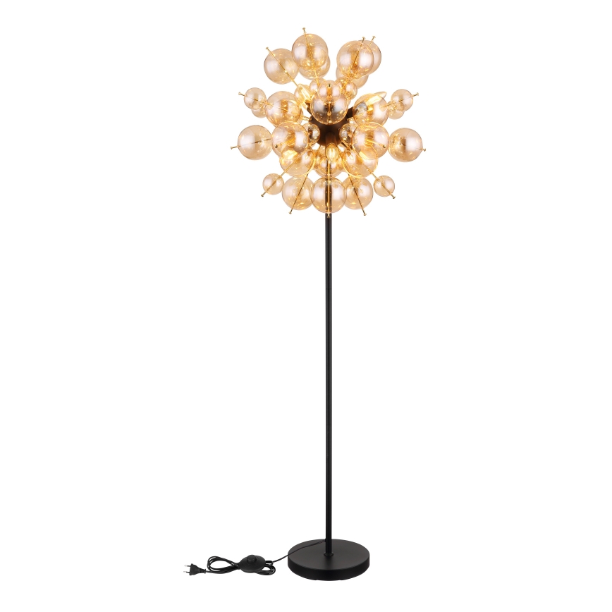 Globo - Podna lampa 6xE14/25W/230V smeđa/dimna