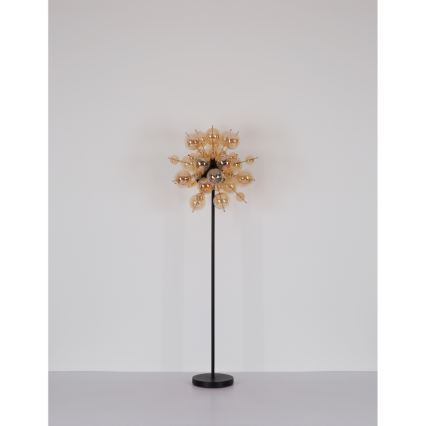 Globo - Podna lampa 6xE14/25W/230V smeđa/dimna