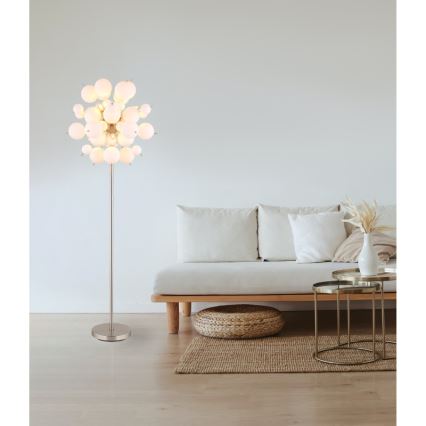 Globo - Podna lampa 6xE14/25W/230V bijela