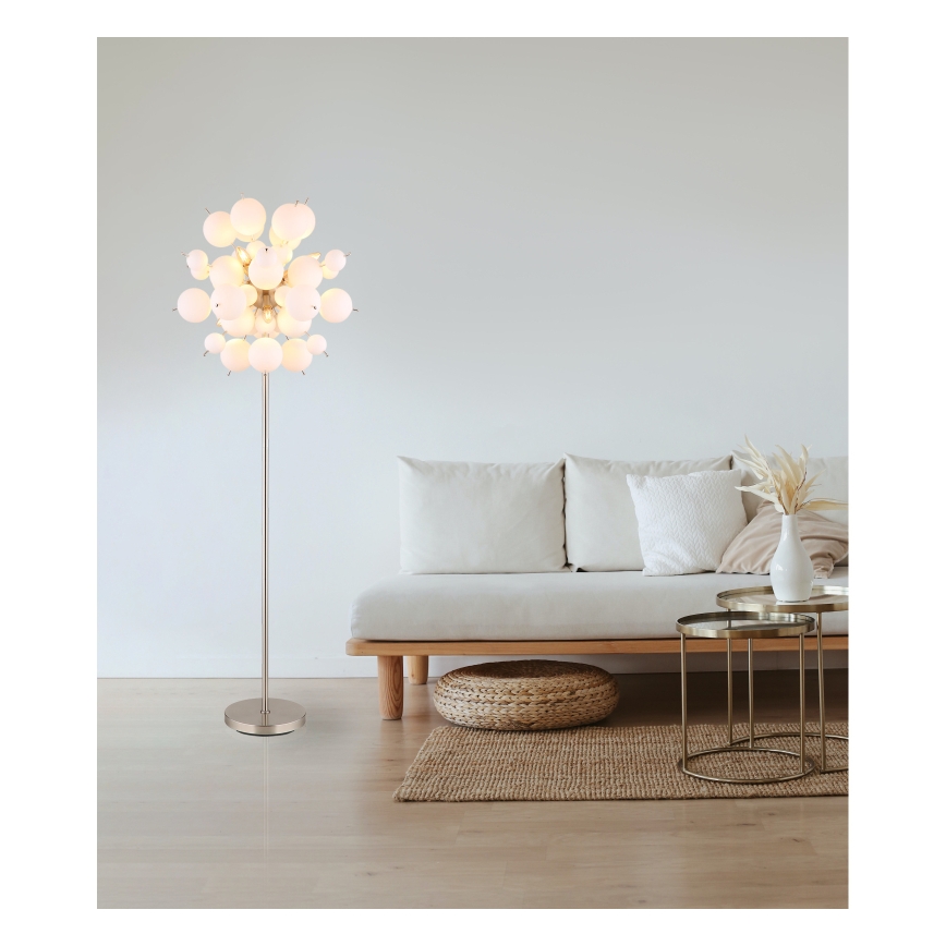 Globo - Podna lampa 6xE14/25W/230V bijela