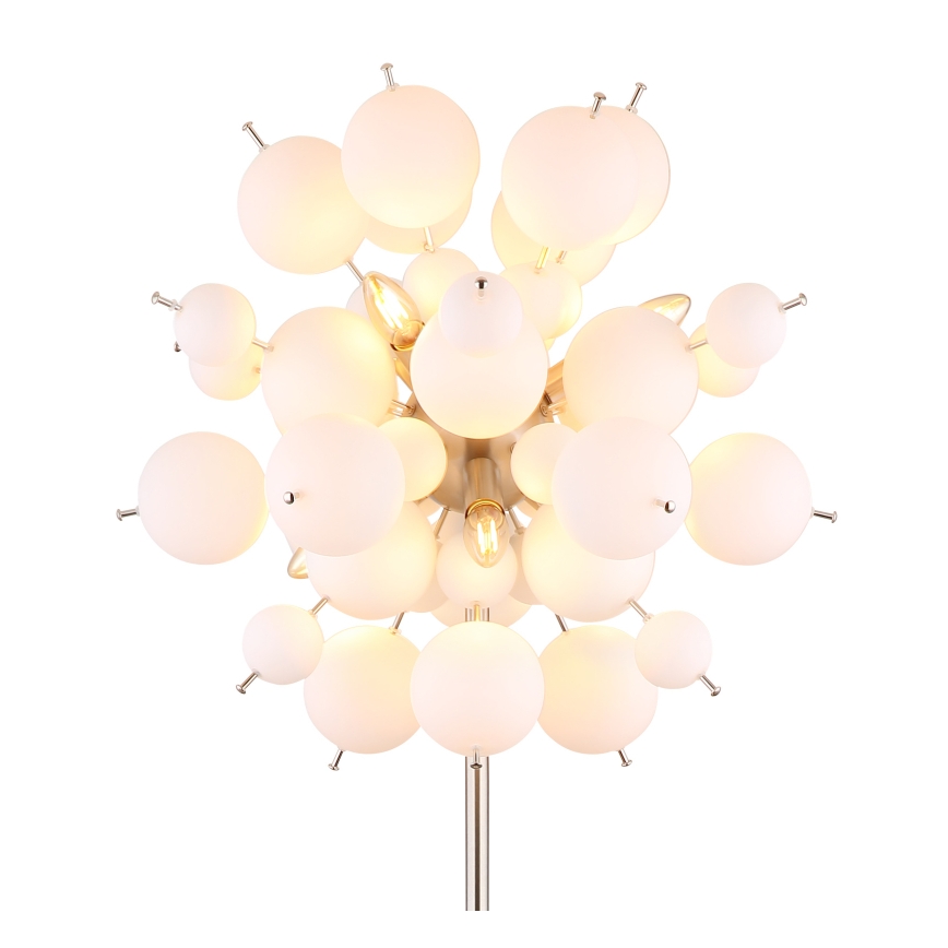 Globo - Podna lampa 6xE14/25W/230V bijela