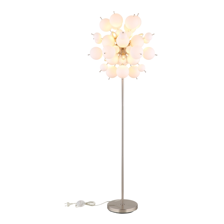 Globo - Podna lampa 6xE14/25W/230V bijela