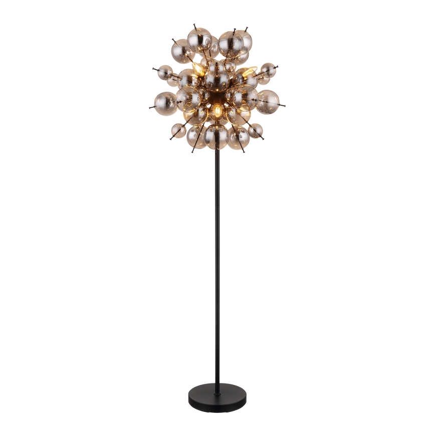 Globo - Podna lampa 6xE14/25W/230V crna/dimna