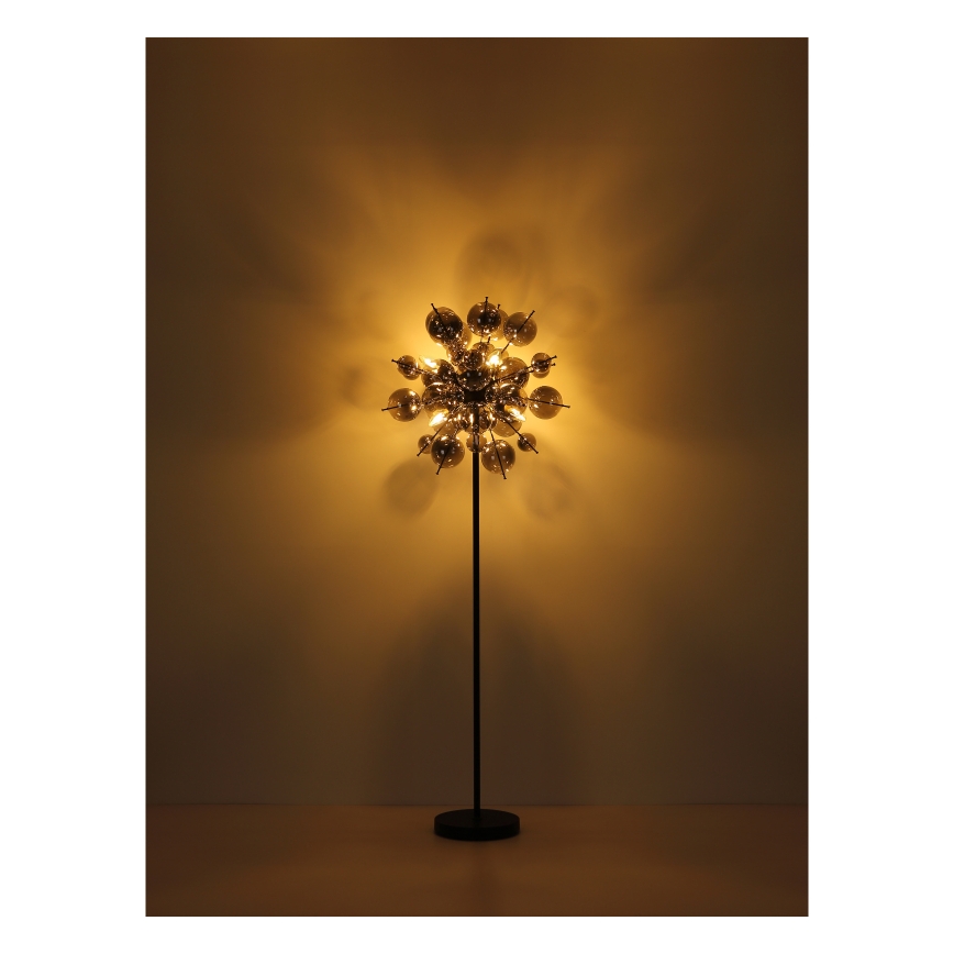 Globo - Podna lampa 6xE14/25W/230V crna/dimna