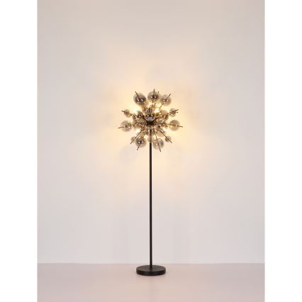 Globo - Podna lampa 6xE14/25W/230V crna/dimna