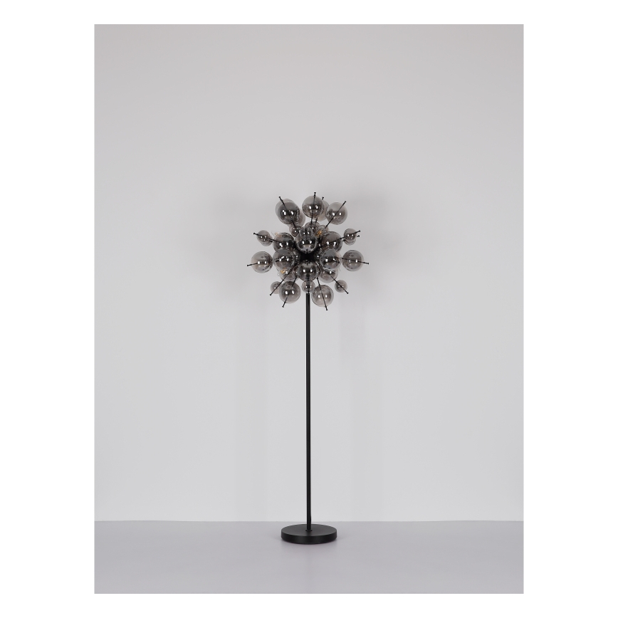 Globo - Podna lampa 6xE14/25W/230V crna/dimna