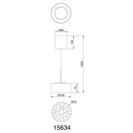 Globo - LED Luster na sajli LED/6W/230V