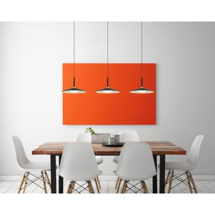 Globo - LED luster na lanku LED/24W/230V 4000K crna