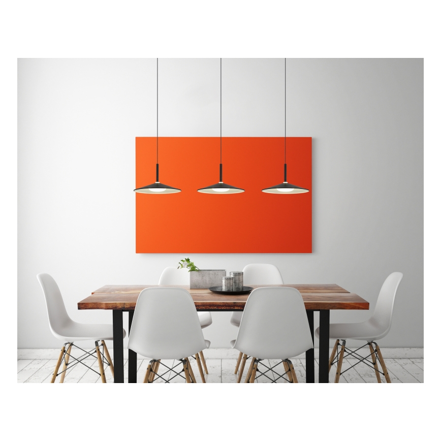 Globo - LED luster na lanku LED/24W/230V 4000K crna