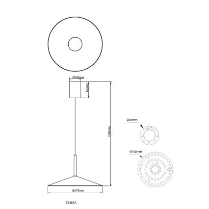 Globo - LED luster na sajli LED/18W/230V 4000K krem boje
