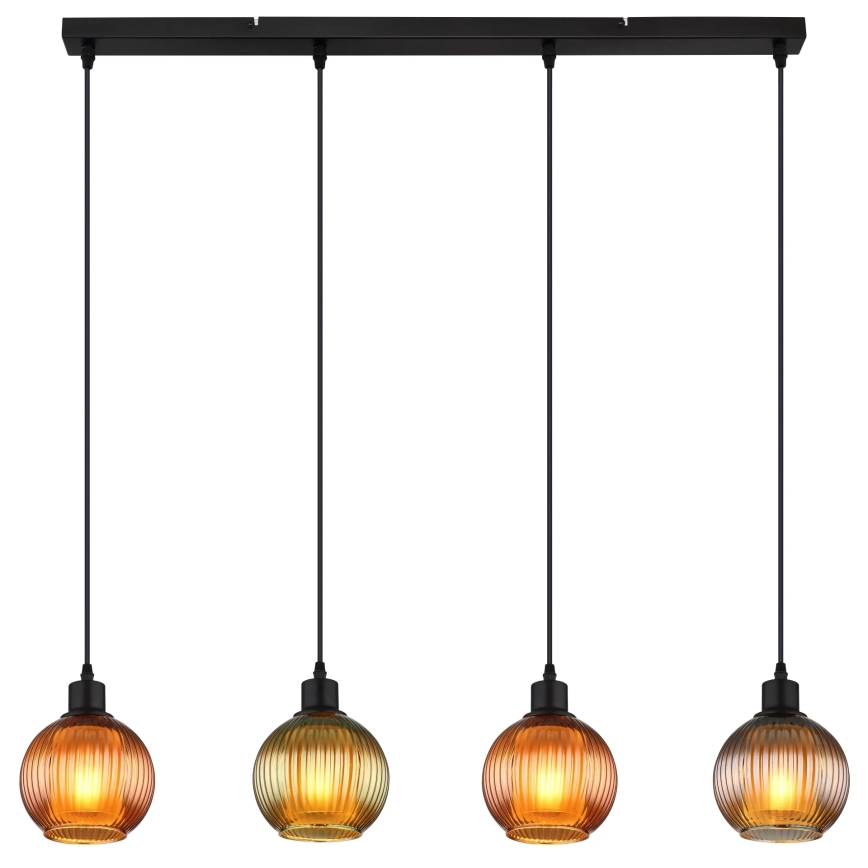 Globo - Luster na sajli 4xE27/25W/230V bakar/zelena/plava