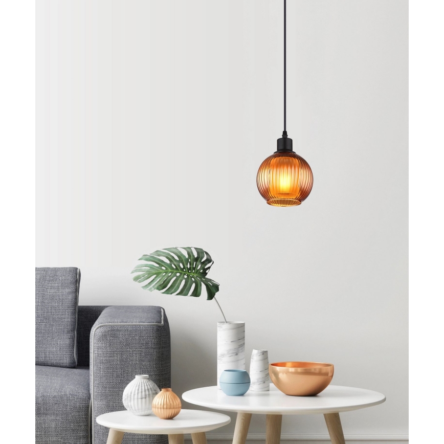 Globo - Luster na sajli 1xE27/25W/230V pr. 15 cm bakar