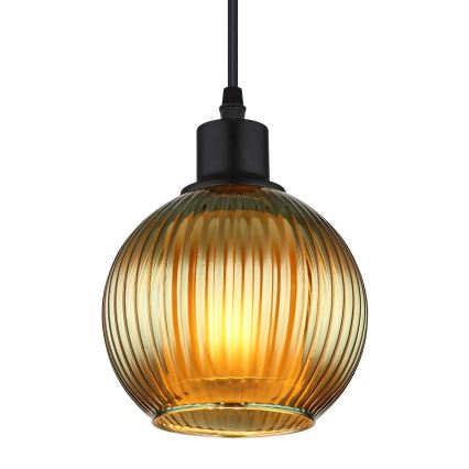 Globo - Luster na sajli 1xE27/25W/230V pr. 15 cm zelena