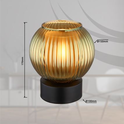 Globo - Stolna lampa 1xE27/25W/230V pr. 15 cm zelena