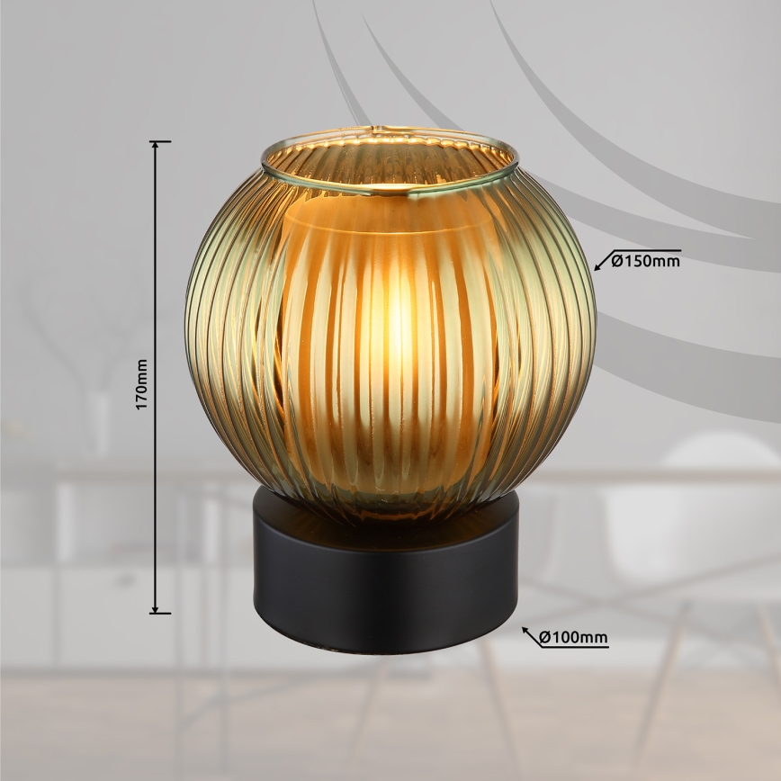 Globo - Stolna lampa 1xE27/25W/230V pr. 15 cm zelena