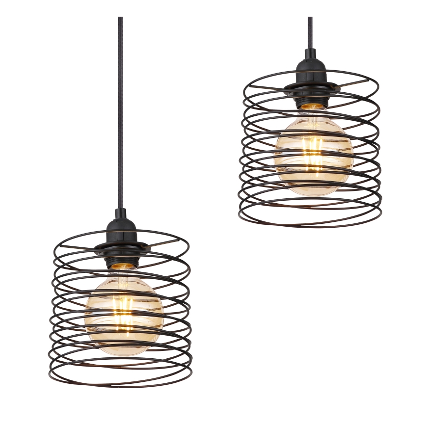 Globo 15640-4H - Viseći luster na sajli TILLY 4xE27/60W/230V crna