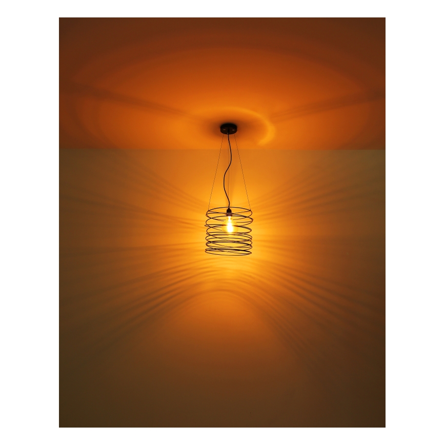 Globo 15640H - Luster na kabelu TILLY 1xE27/60W/230V crna