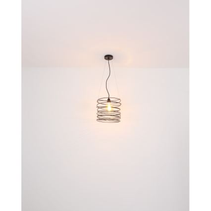 Globo 15640H - Luster na kabelu TILLY 1xE27/60W/230V crna